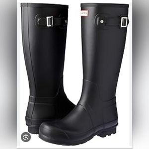 Hunter boots black tall